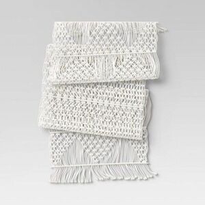 Opalhouse - 108" x 14" Cotton Macrame Runner White - Opalhouse White